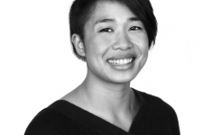 Headshot of Chi Pham, black and white